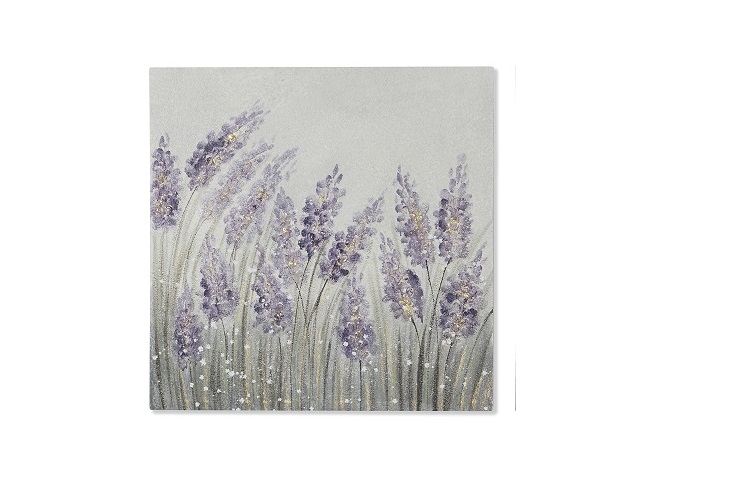 CUADRO LIENZO MDF 60X2,8X60CM LAVANDA